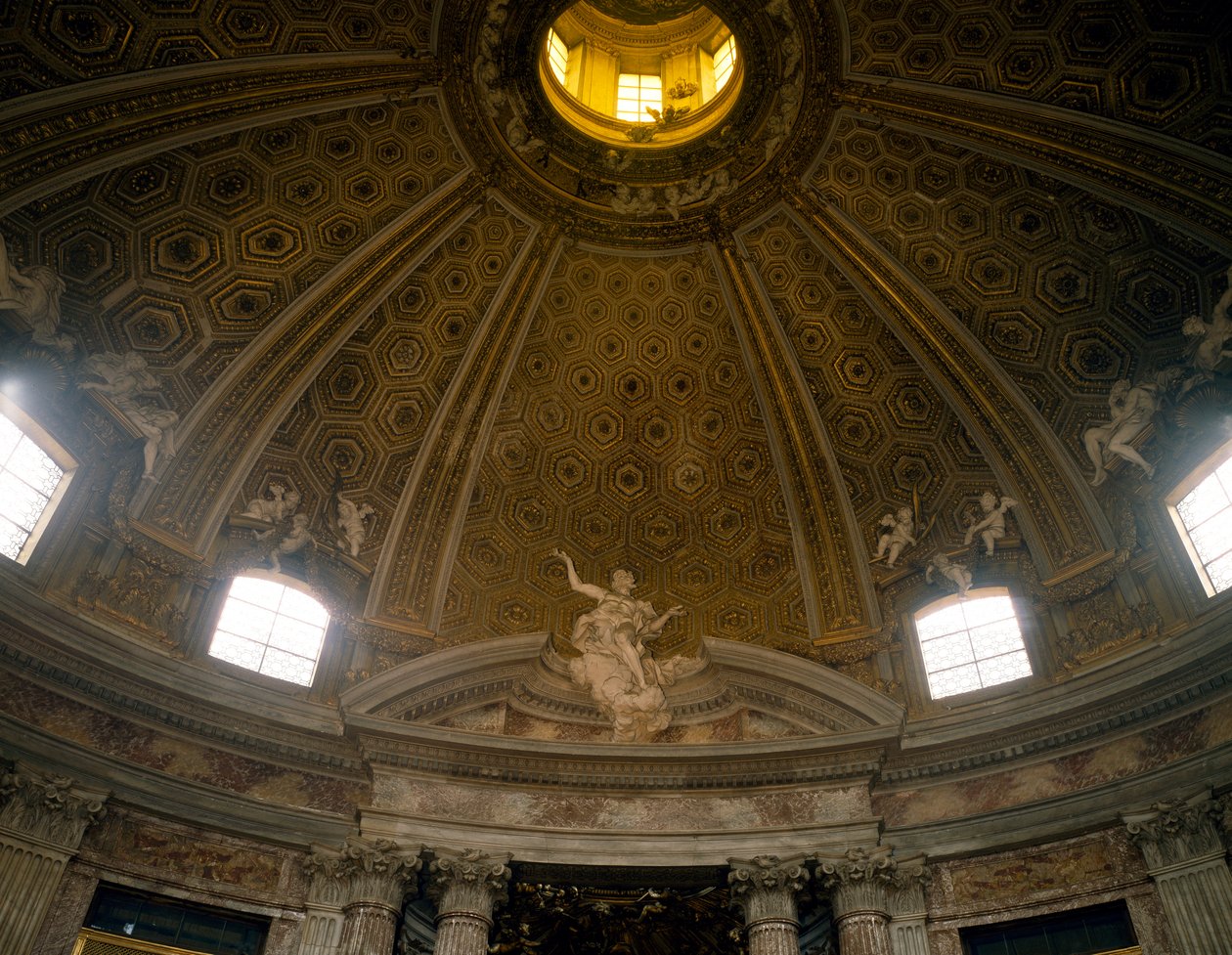 Belső kupola, Quirinal-i Szent András-templom, Gian Lorenzo Bernini építész (1598-1680), Róma, Olaszország alkotó: Gian Lorenzo Bernini