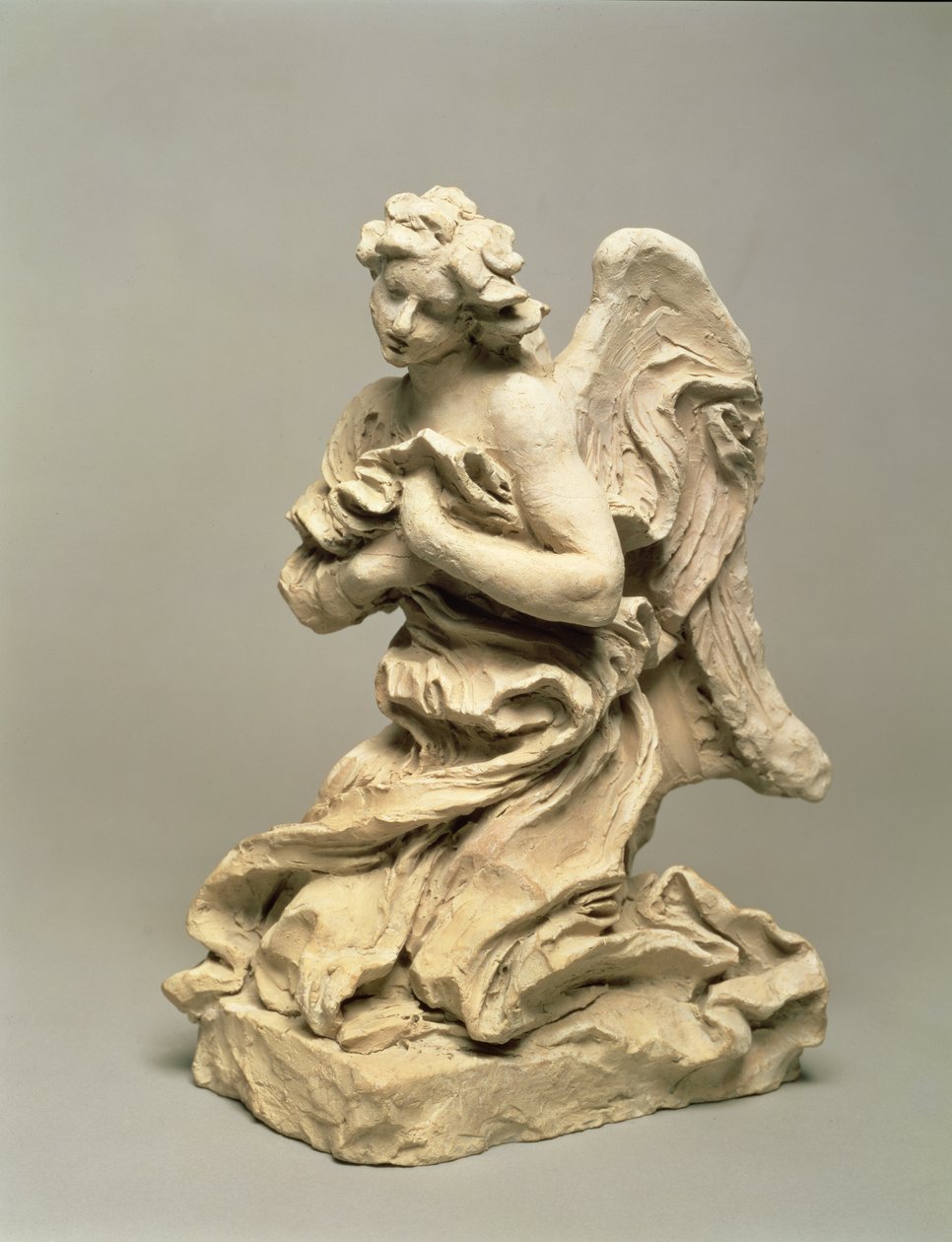 Térdelő angyal, 1674-75 körül (alacsony égetésű agyag) alkotó: Gian Lorenzo Bernini