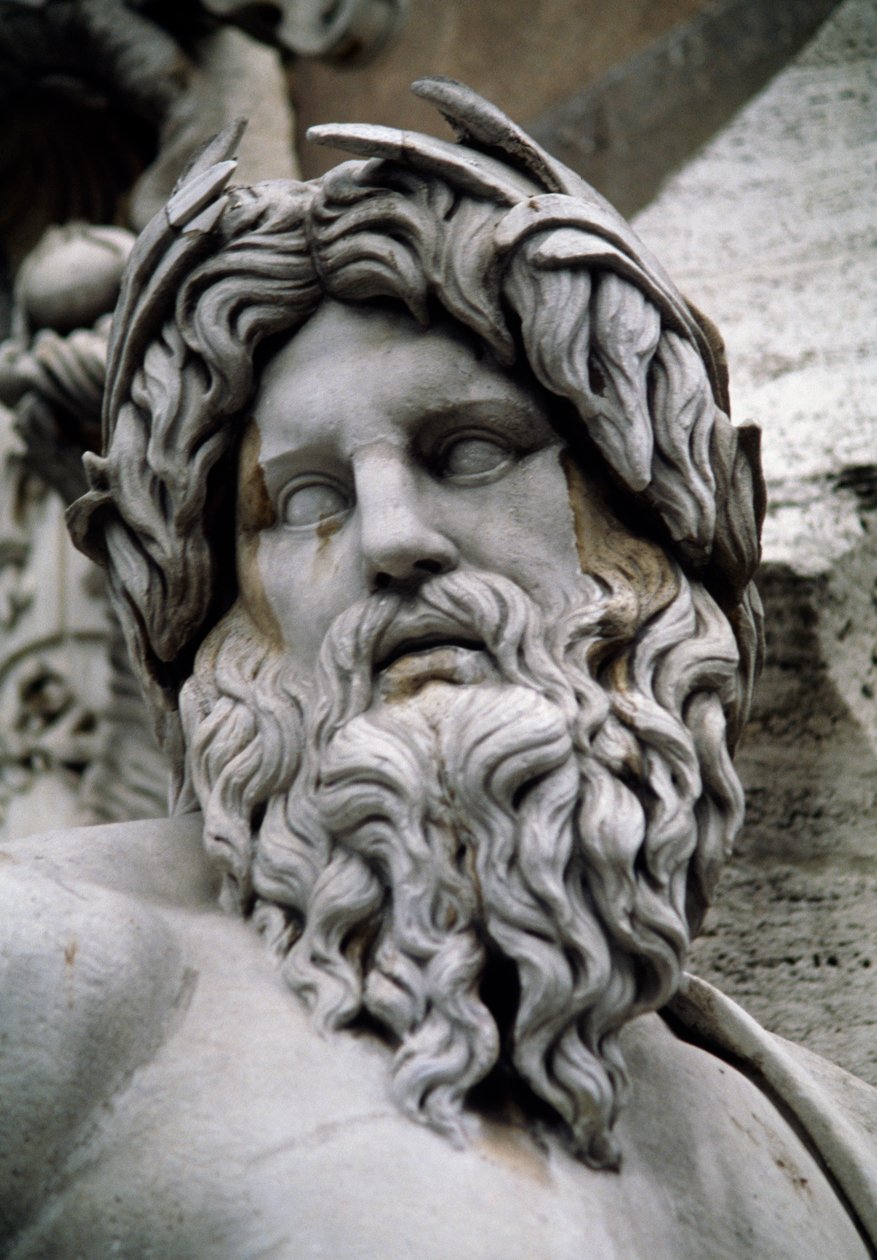 A Gangesz megszemélyesítése, a Négy Folyó kútja (XVI. század), Gian Lorenzo Bernini (Nápoly) terve alkotó: Gian Lorenzo Bernini