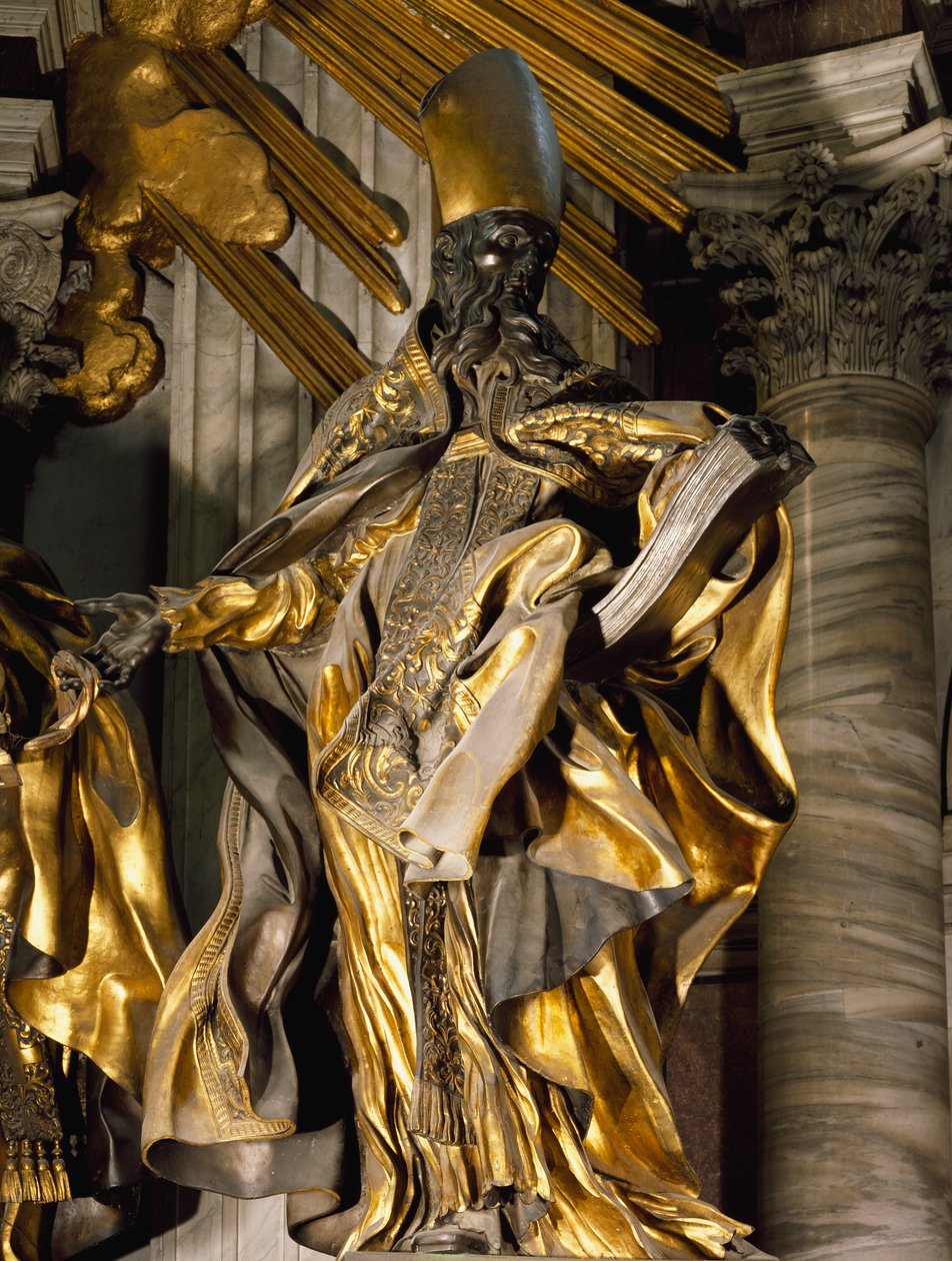Szent Ágoston, részlet Szent Péter székéből alkotó: Gian Lorenzo Bernini