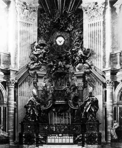 A Cattedra vagy a püspöki trón (f/w fotó) alkotó: Gian Lorenzo Bernini