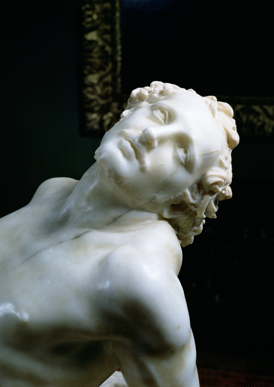 Szent Lőrinc mártíromsága, részlet a szent fejéről, 1613 márvány részlet 106230 alkotó: Gian Lorenzo Bernini