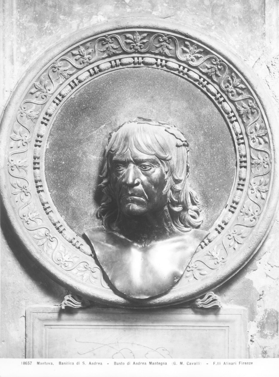 Andrea Mantegna (1431-1506) mellszobra (bronz) (f/w fotó) alkotó: Gian Marco Cavalli