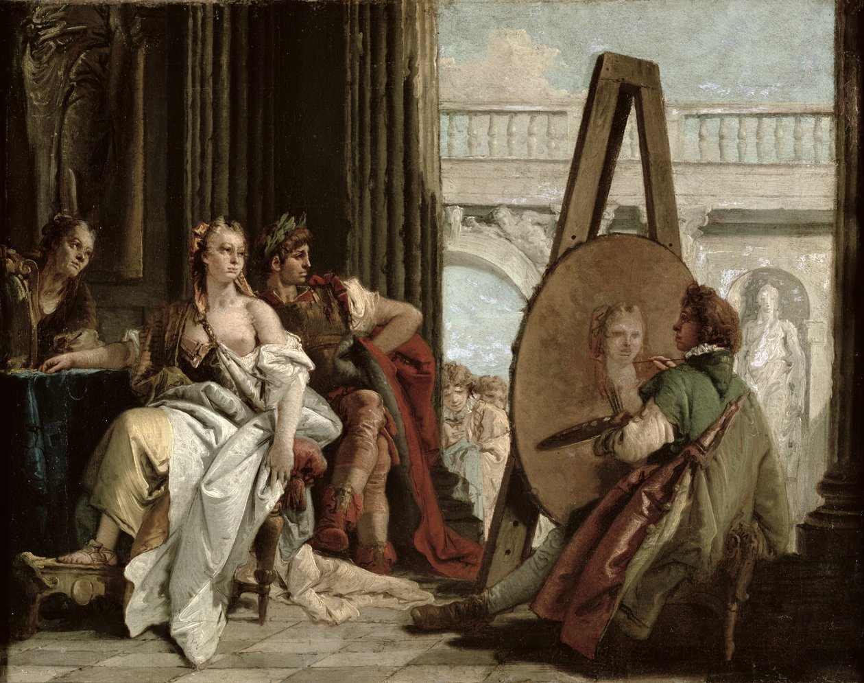 Alexander és Campaspe Apelles festő házában alkotó: Giovanni Domenico Tiepolo