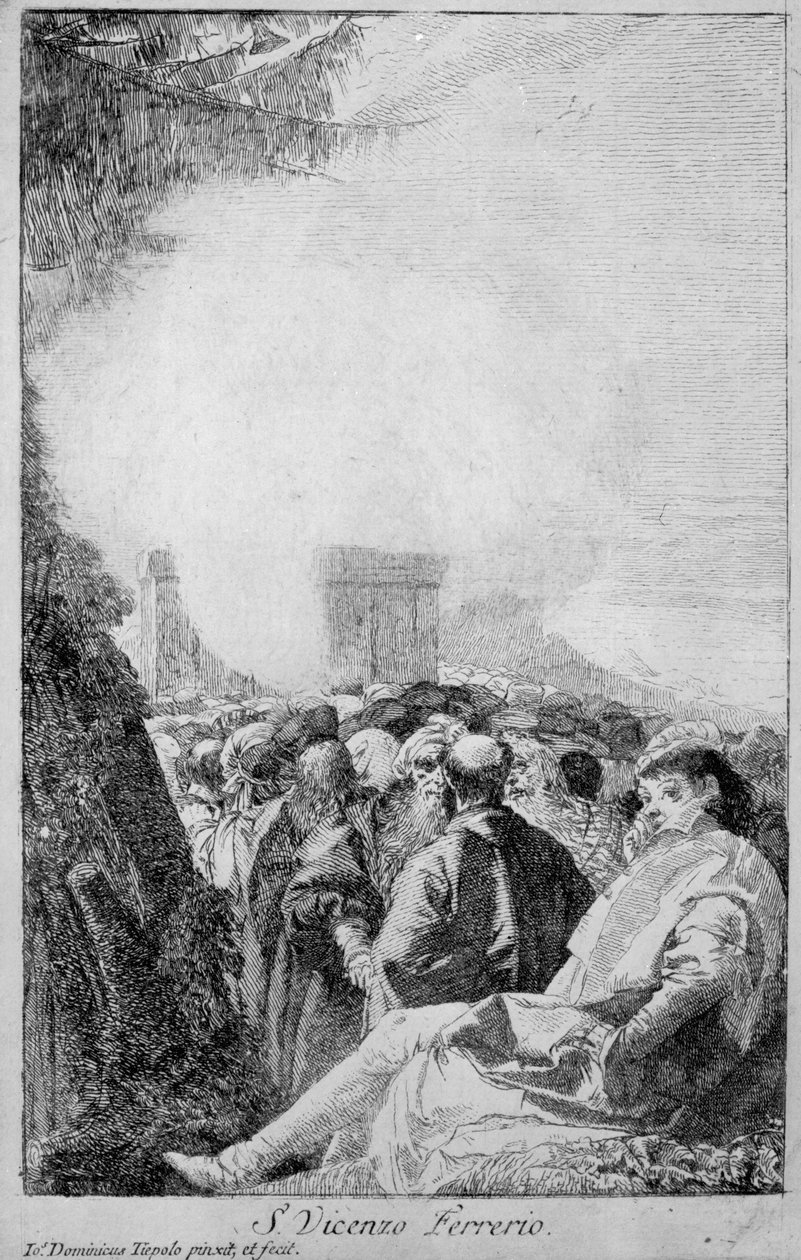 St. Vincent Ferrer, 1750-80 alkotó: Giovanni Domenico Tiepolo