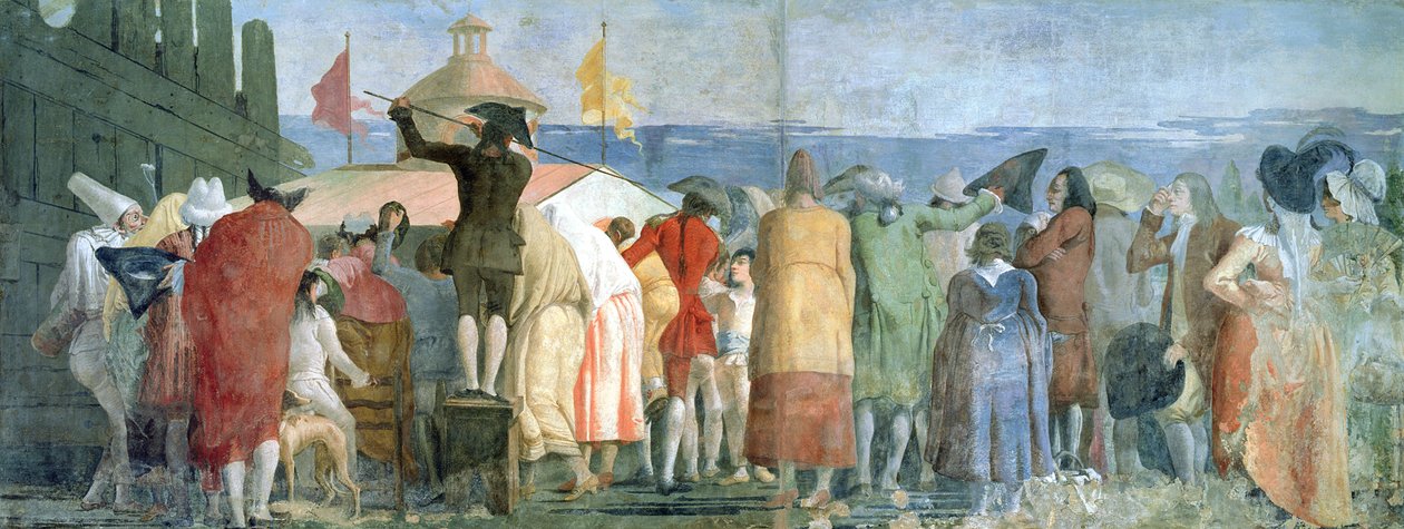 Az új világ, 1791-97 freskó) (lásd még: 230499) alkotó: Giovanni Domenico Tiepolo