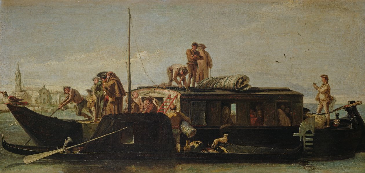 Velencei Postabárka, 176070 alkotó: Giovanni Domenico Tiepolo