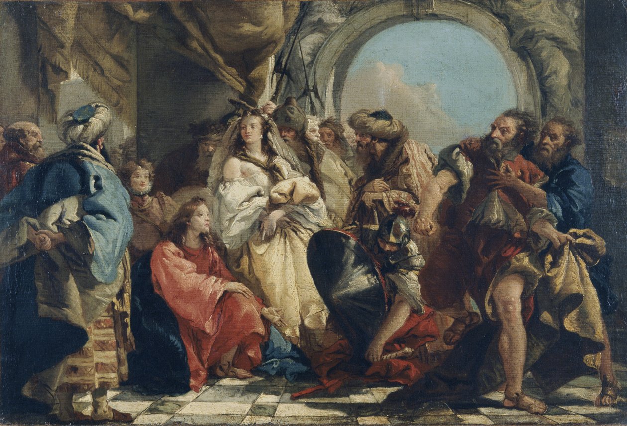 Krisztus és a házasságtörő nő (olaj, vászon) alkotó: Giandomenico (1727 1804) Tiepolo