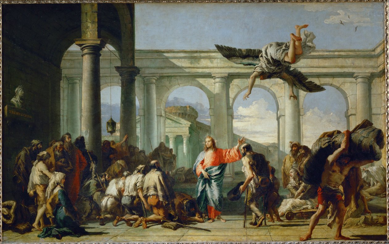 Jesus guerissant le paralytique de Bethesda - Jézus meggyógyítja a bénát Bethesdában ... alkotó: Giandomenico (1727-1804) Tiepolo