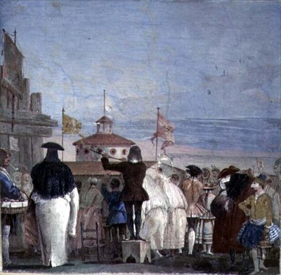 Az új világ, a „Foresteria”-ból (Vendégház) 1757 (freskó) alkotó: Giandomenico  Tiepolo