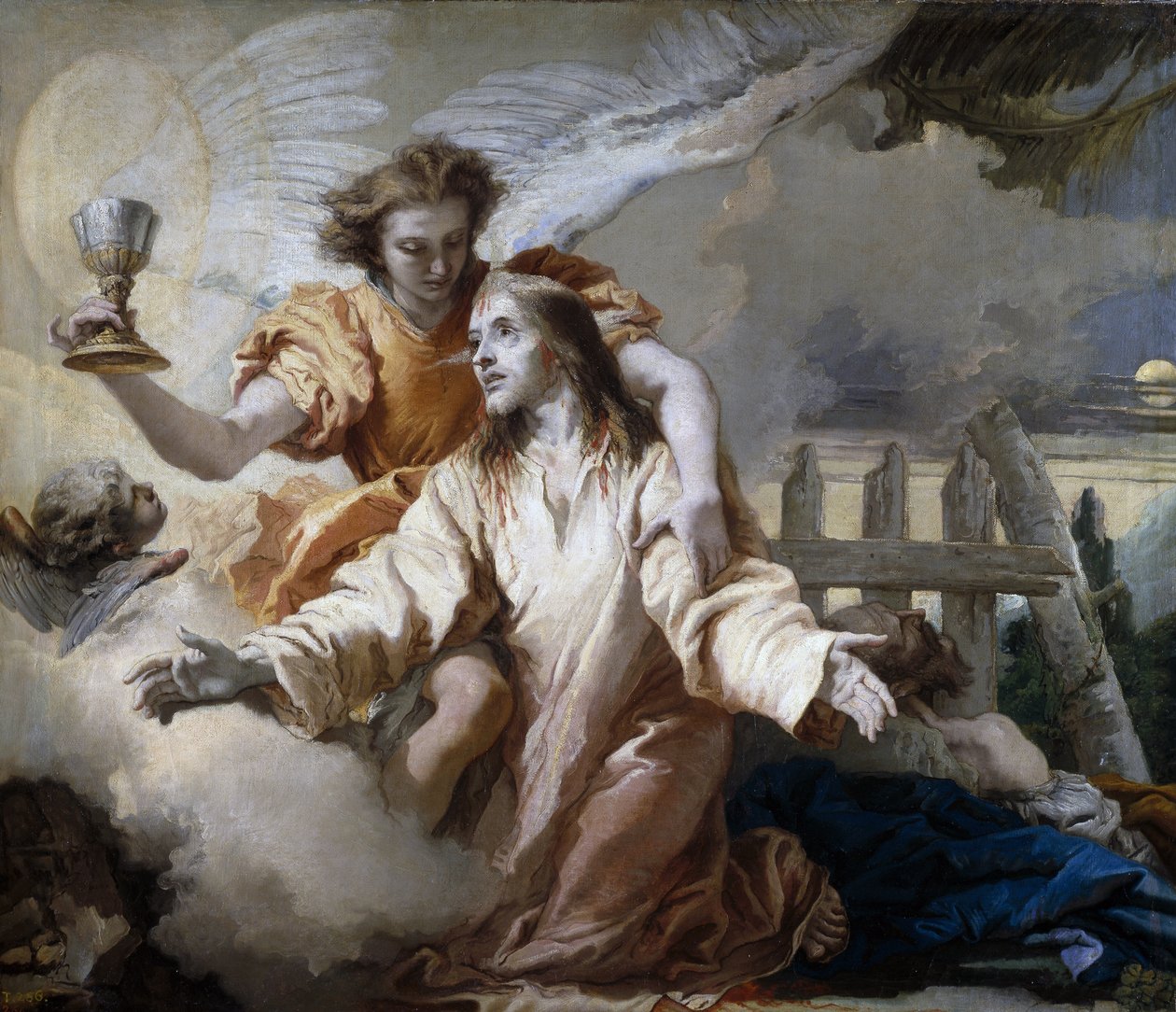 Agonie dans le jardin des oliviers - Agónia a kertben - Tiepolo, Giandomenico (1727-1804) - 1772 - Olaj, vászon - 125x142 cm - Museo del Prado, Madrid alkotó: Giandomenico  Tiepolo