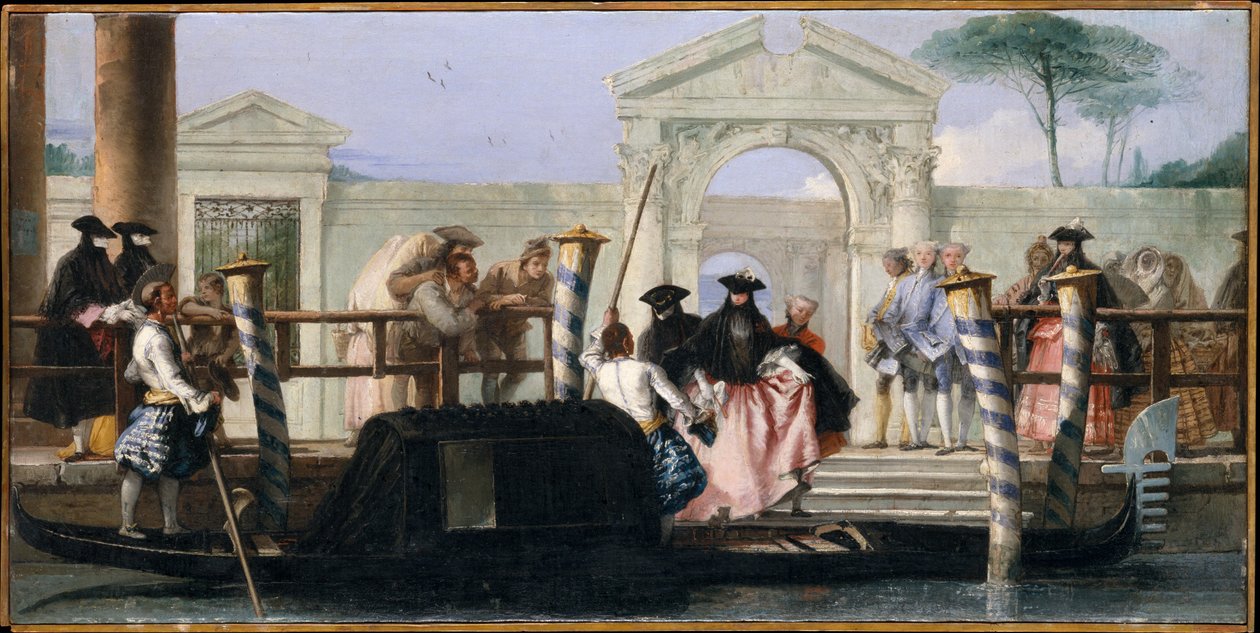 A gondola indulása (olaj, vászon) alkotó: Giovanni Domenico Tiepolo