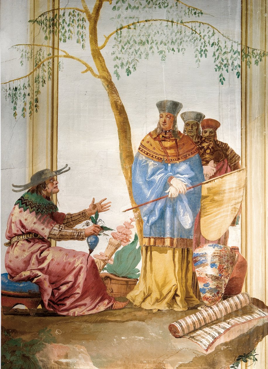 Részlet a kínai szoba freskójáról, a Foresteriában, 1757 alkotó: Giovanni Domenico Tiepolo