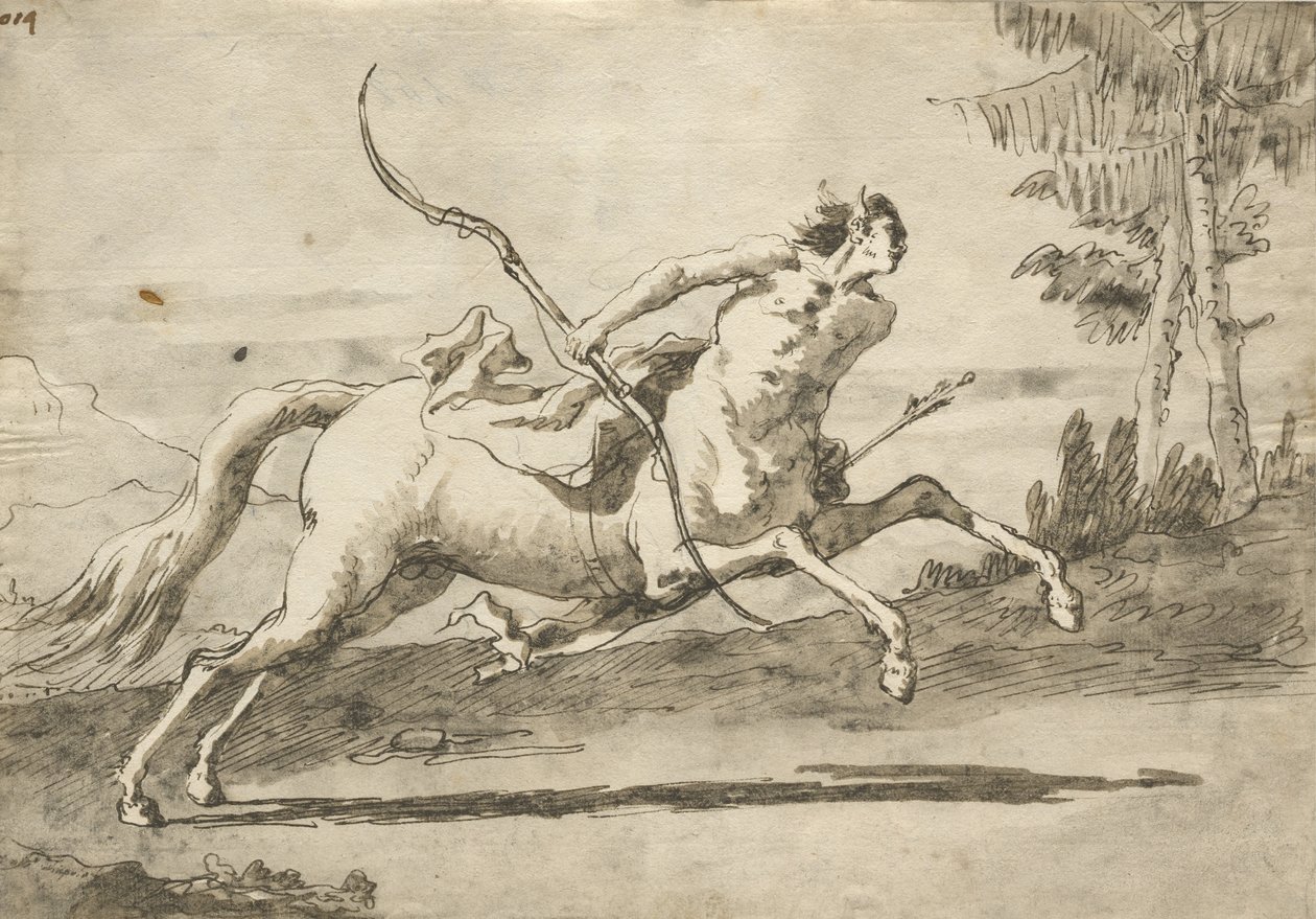 Vágtázó kentaur, 1755-65 körül alkotó: Giovanni Domenico Tiepolo