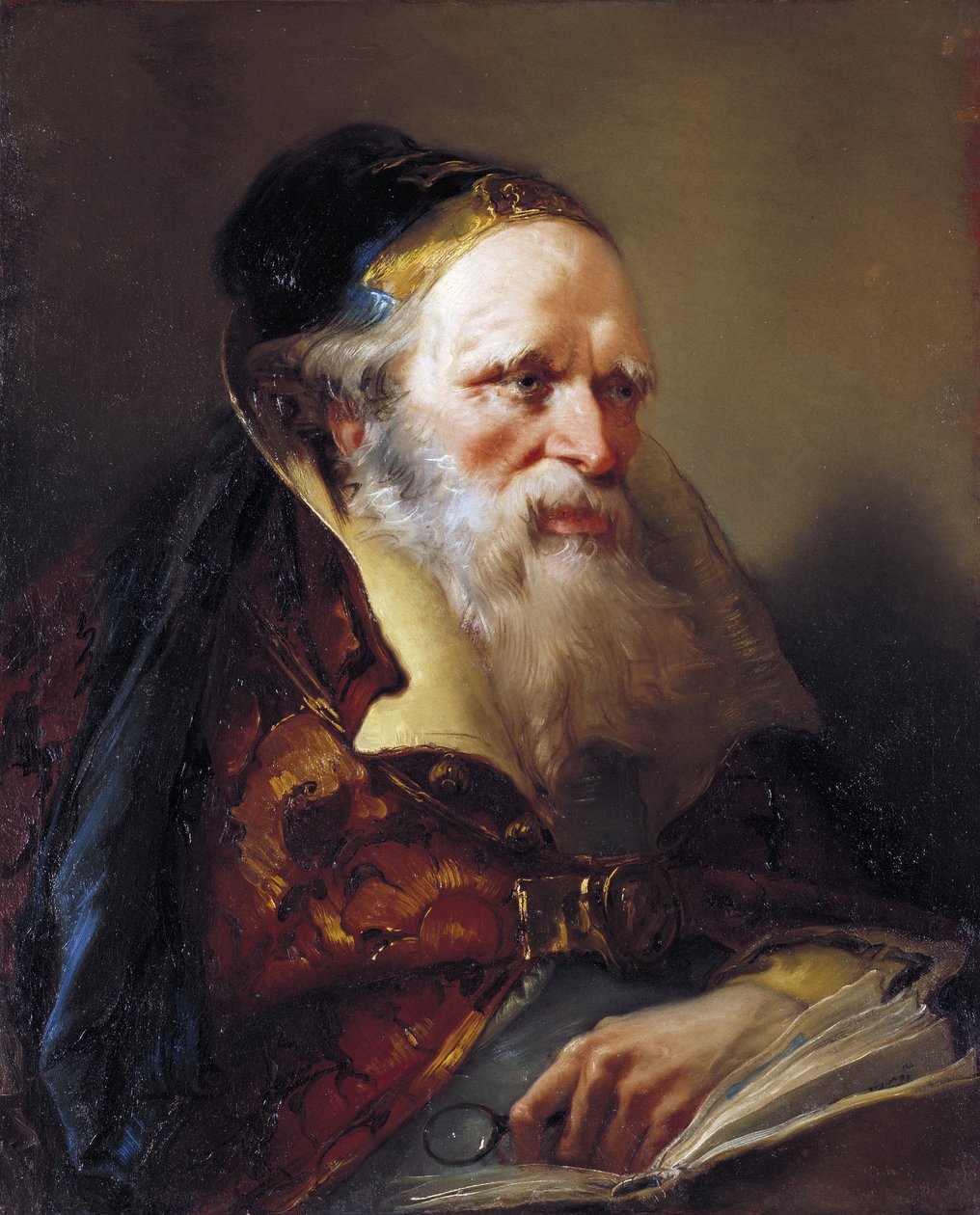 A filozófus vezetője, 1750-60 körül alkotó: Giovanni Domenico Tiepolo