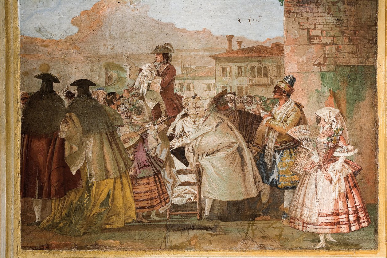 A sarlatán, a Foresteria karneváli jeleneteinek szobájából, 1757 alkotó: Giovanni Domenico Tiepolo