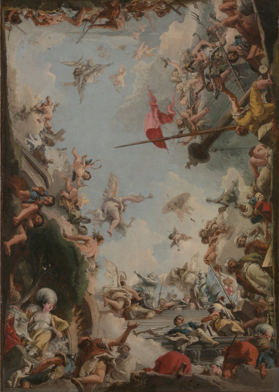 A Giustiniani család dicsőítése, 1783 alkotó: Giovanni Domenico Tiepolo