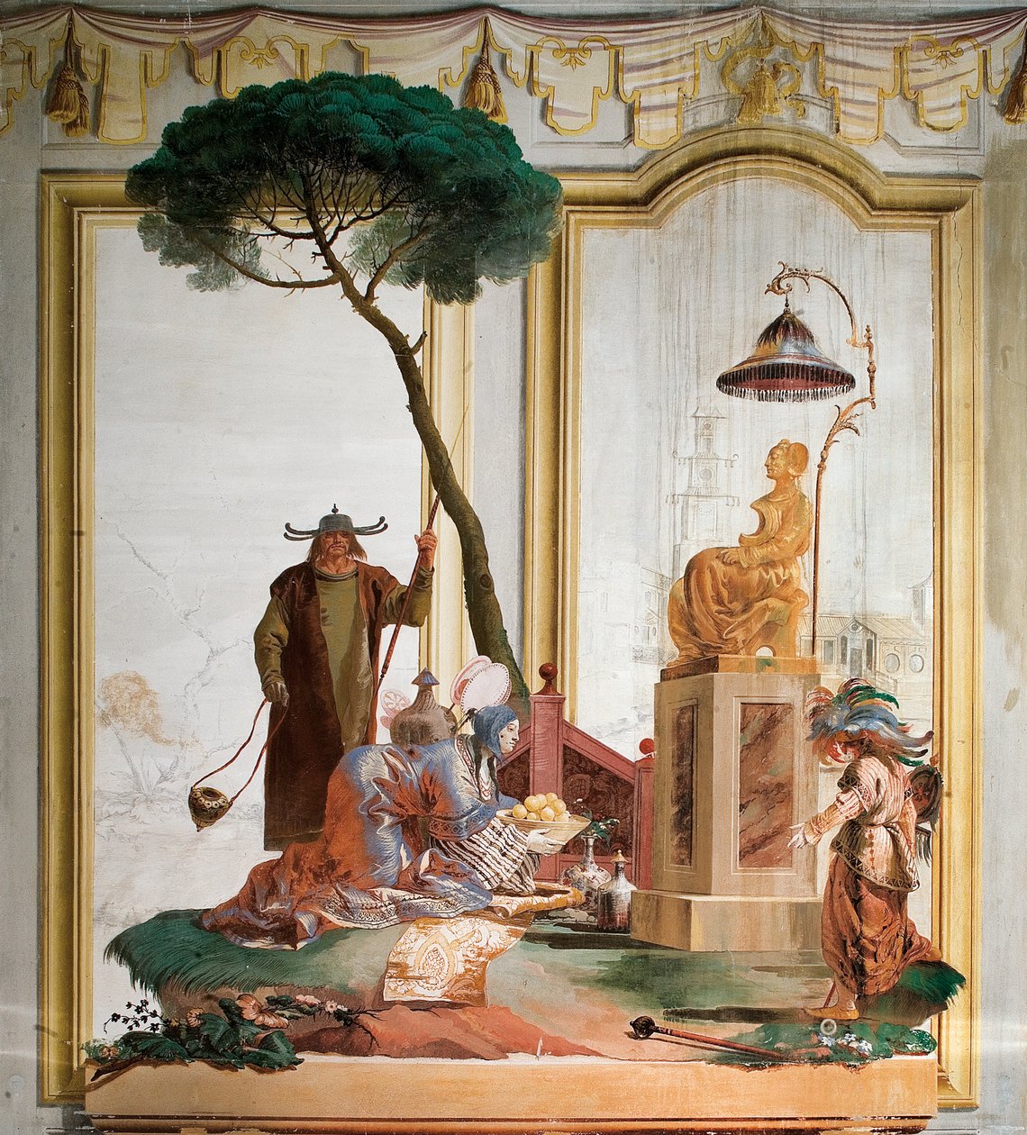 Gyümölcsfelajánlás egy holdistenségnek, a Foresteria kínai szobájából, 1757 alkotó: Giovanni Domenico Tiepolo