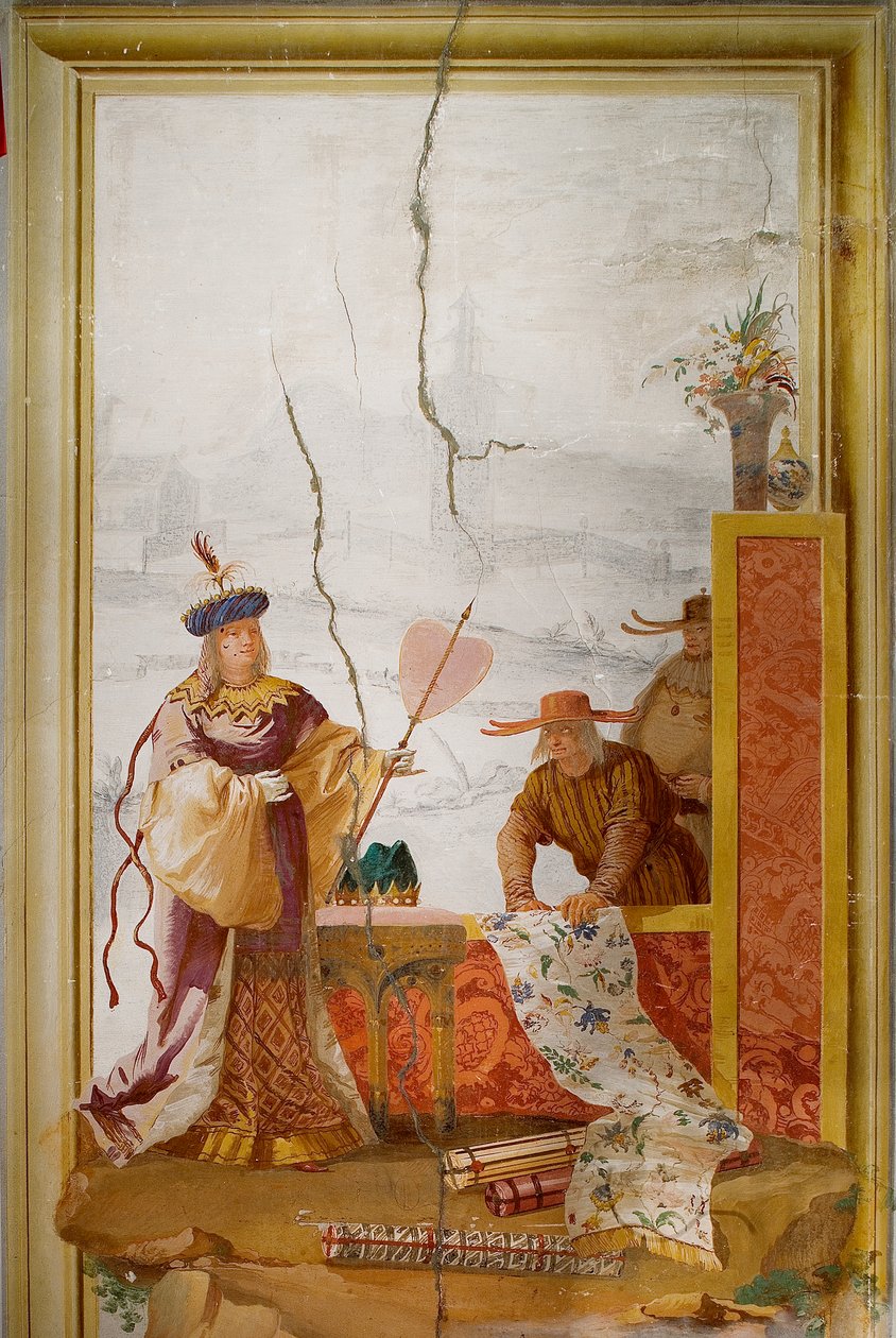 A textilkereskedő, a Foresteria kínai szobájából, 1757 alkotó: Giovanni Domenico Tiepolo
