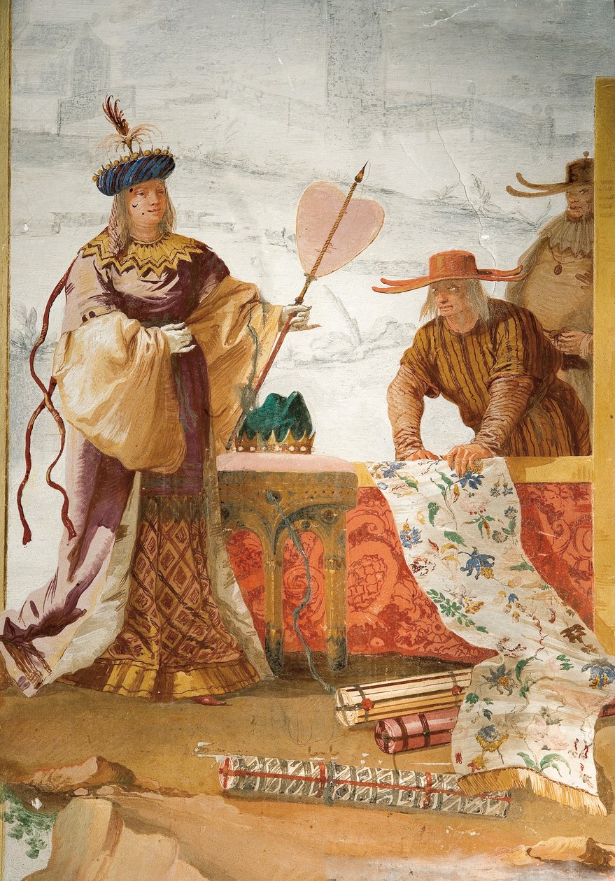 A textilkereskedő, a Foresteria kínai szobájából, 1757 alkotó: Giovanni Domenico Tiepolo