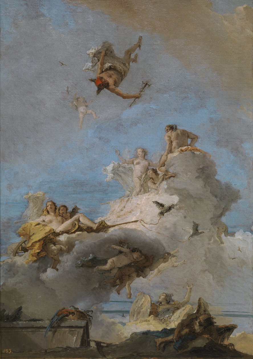 Vénusz diadala Az Olimposz, 1762 és 1765 között alkotó: Giovanni Domenico Tiepolo