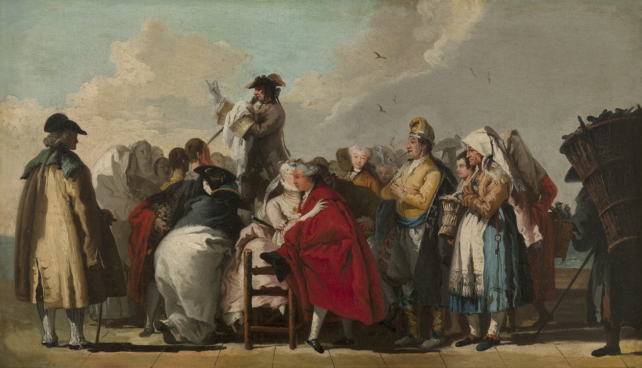 A velencei sarlatán, kb. 1764-1765 alkotó: Giovanni Domenico Tiepolo
