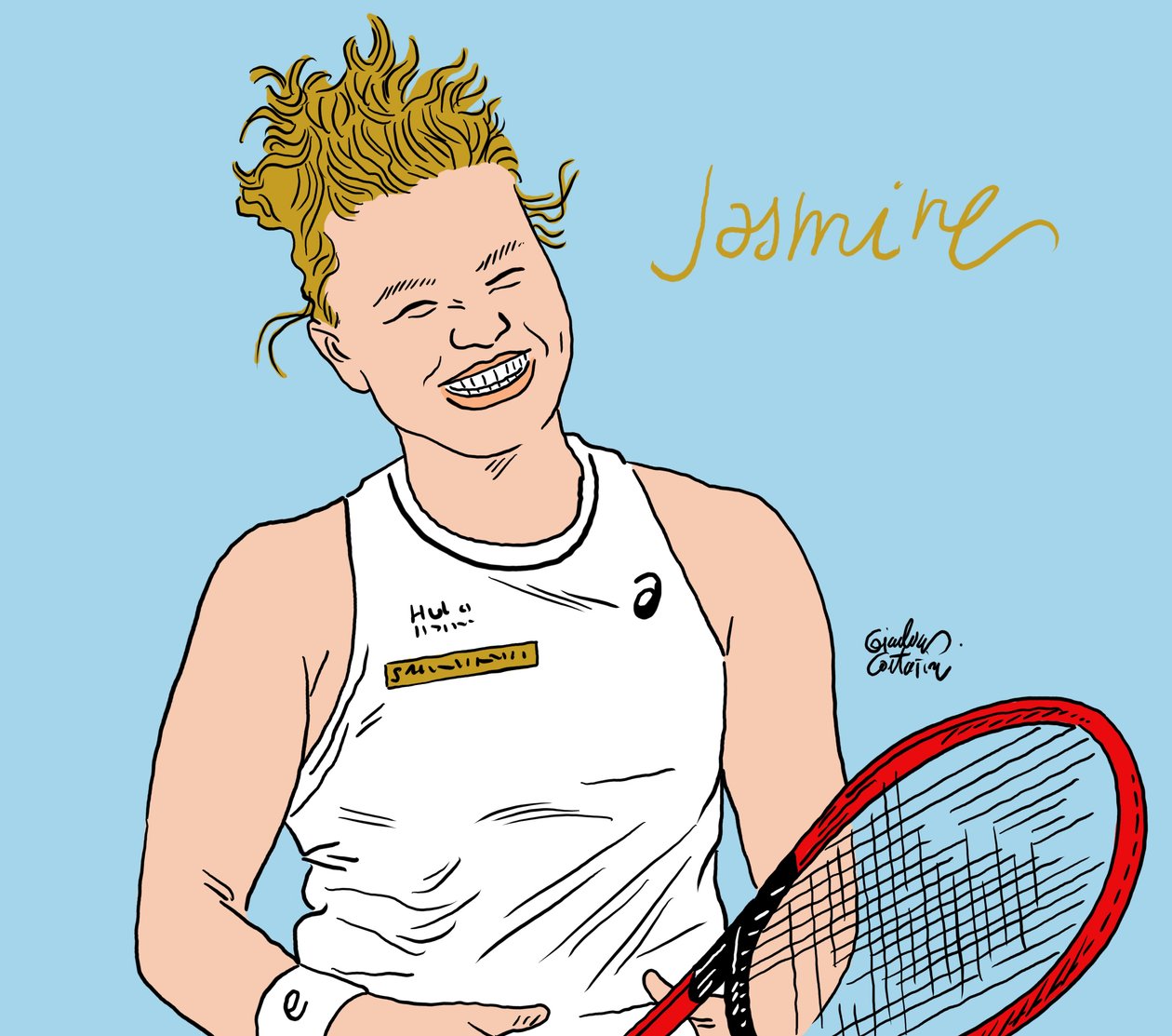 Jasmin Paolini, 2024 (digitális) alkotó: Gianluca Costantini