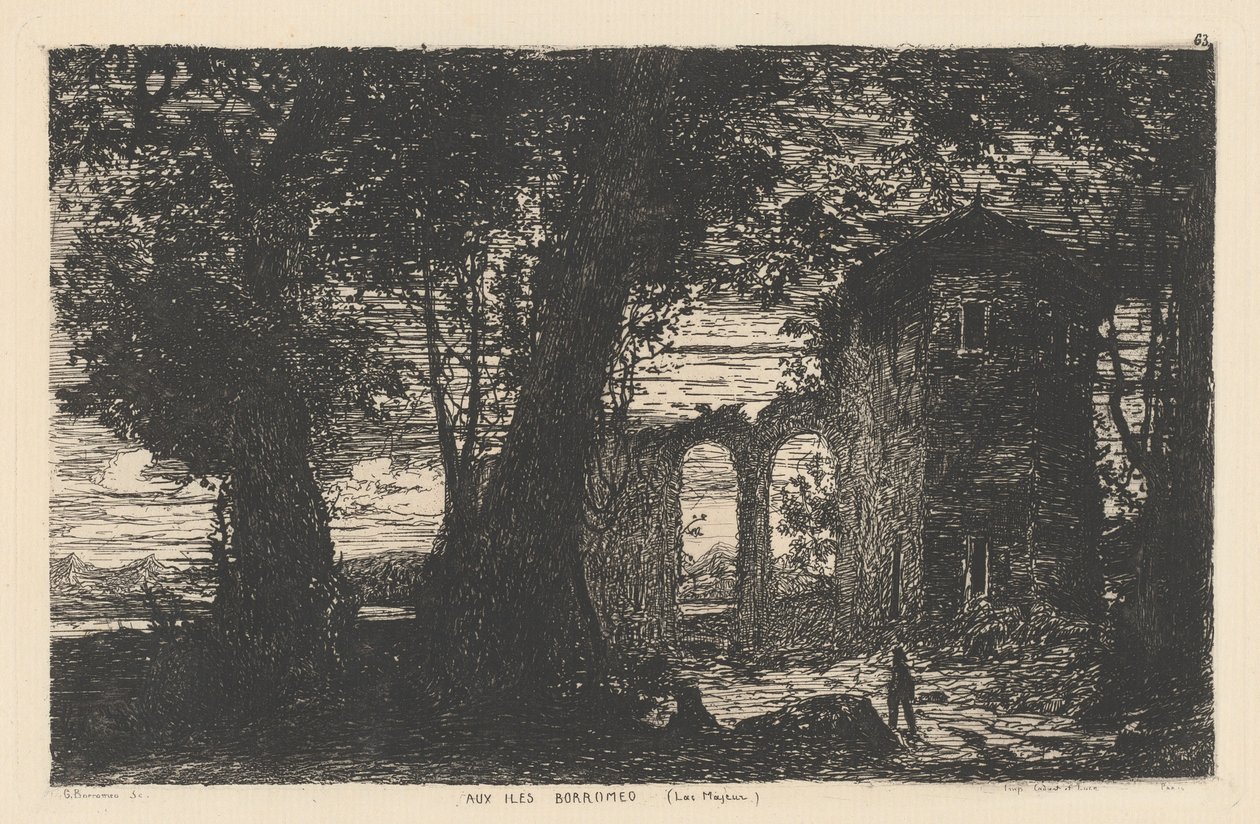 Aux Iles Borromeo [Lake Maggiore] (A Borrome-szigeteken [Lake Maggiore]) alkotó: Giberto Borromeo