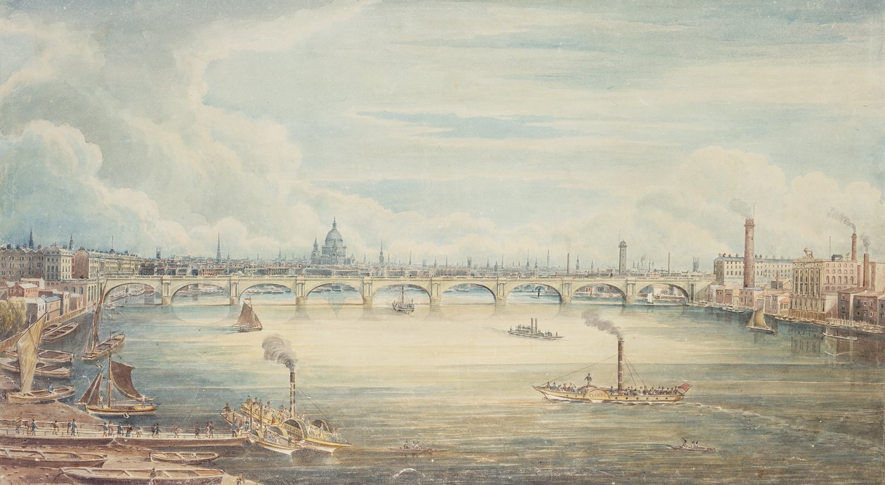 Hungerford Pier, 1837 (wc, papír) alkotó: Gideon Yates