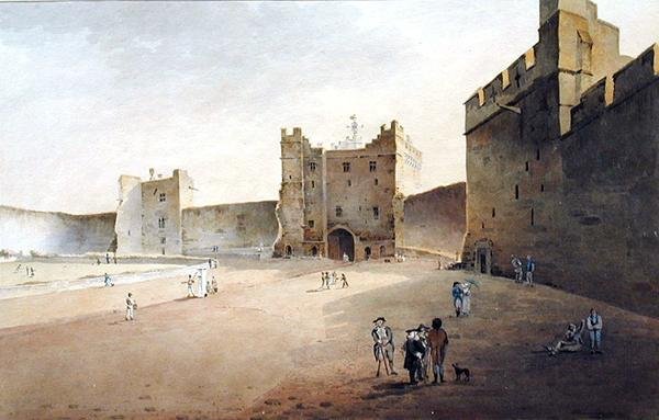 Lancaster kilátása a Gatehouse felé (akvarell papíron) alkotó: Gideon Yates