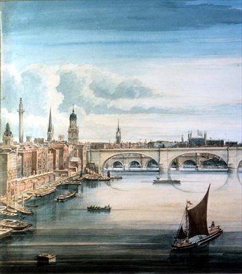 A New London Bridge és az Old London Bridge nyugati nézete alkotó: Gideon Yates