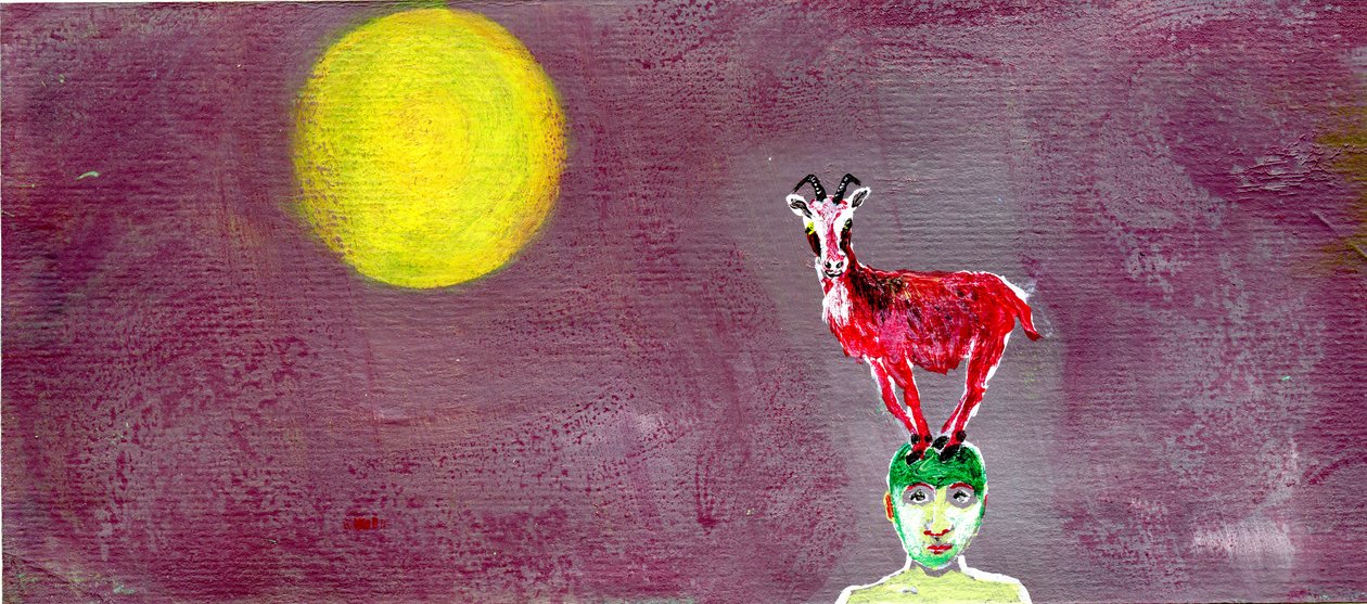 Do Me A Red Goat, 2005, (olaj, papír) alkotó: Gigi Sudbury