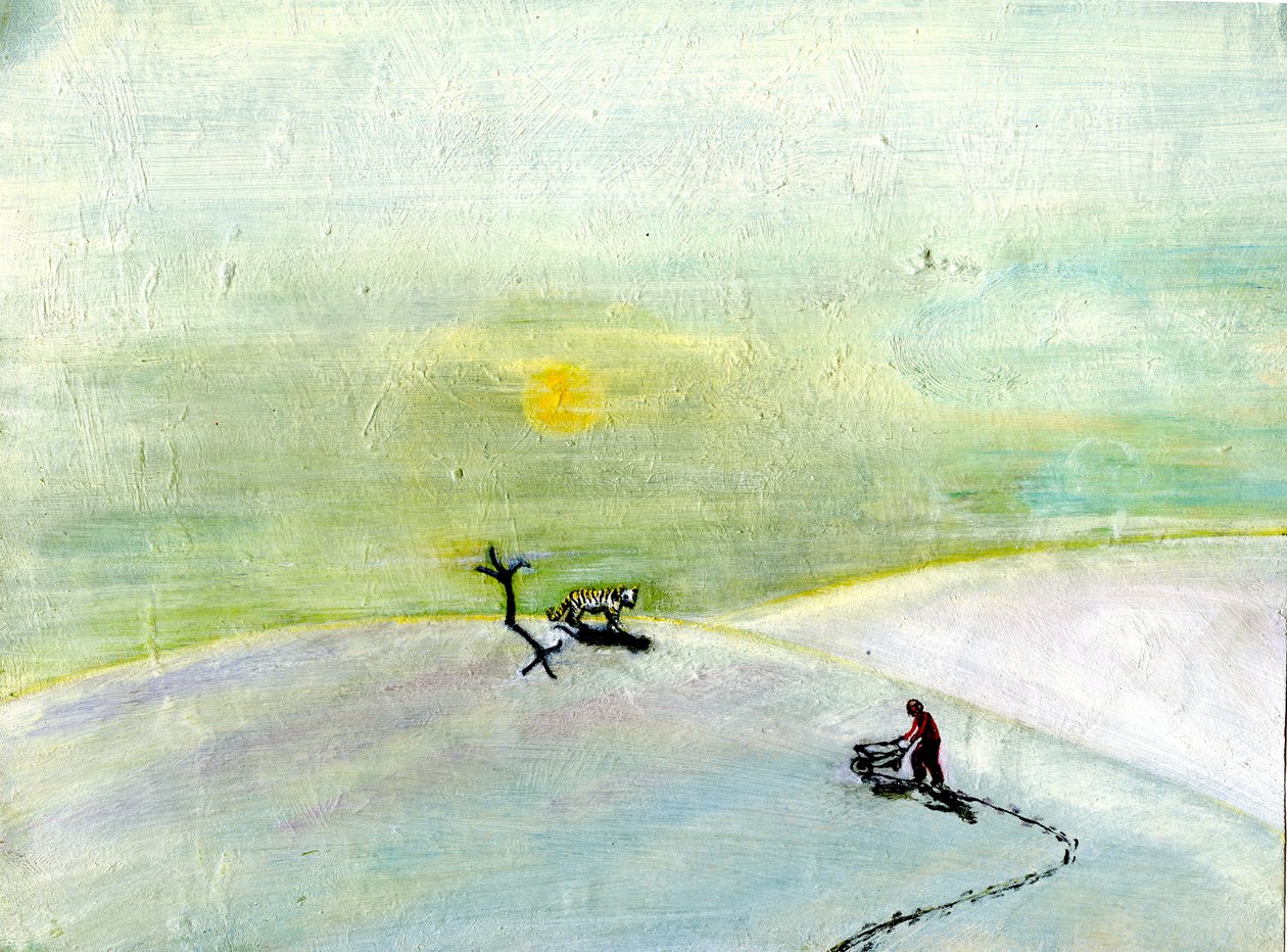 A talicskám és a hótigris, 2004, (olaj, papír) alkotó: Gigi Sudbury