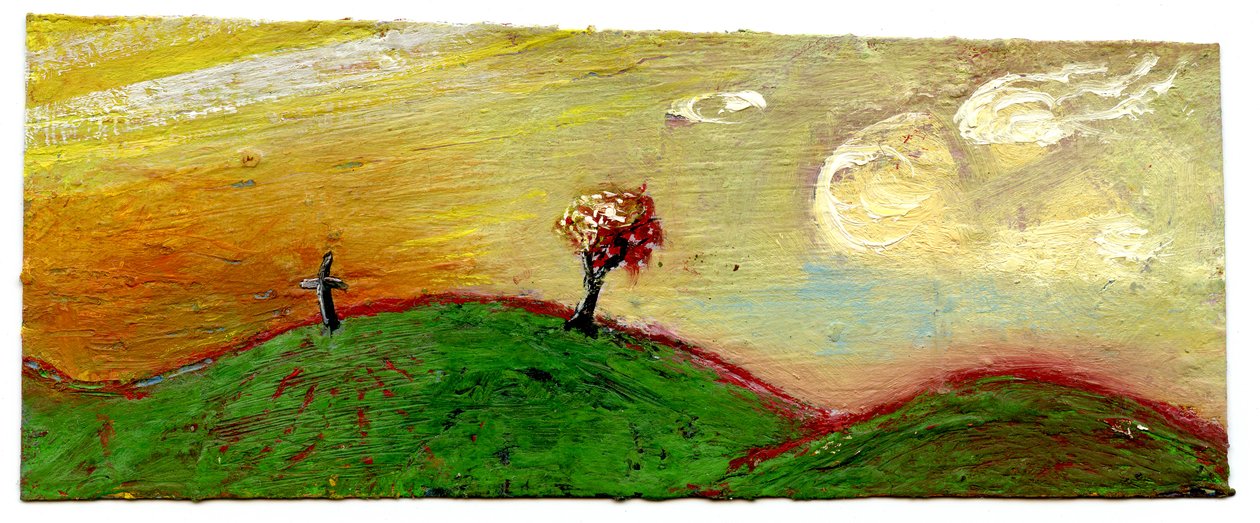 Fa és kereszt, naplemente, 2003 alkotó: Gigi Sudbury