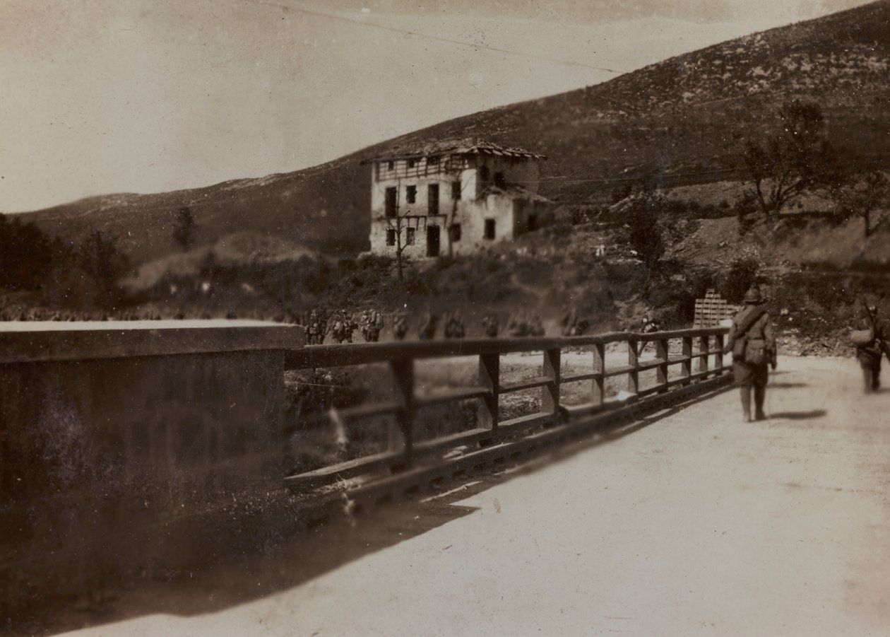 Album "Pictures of War II": Olasz katonák Val Chiusone-ban Podsenicáig, 1917/09 (f/w fotó) alkotó: Gigliucci Gigliucci