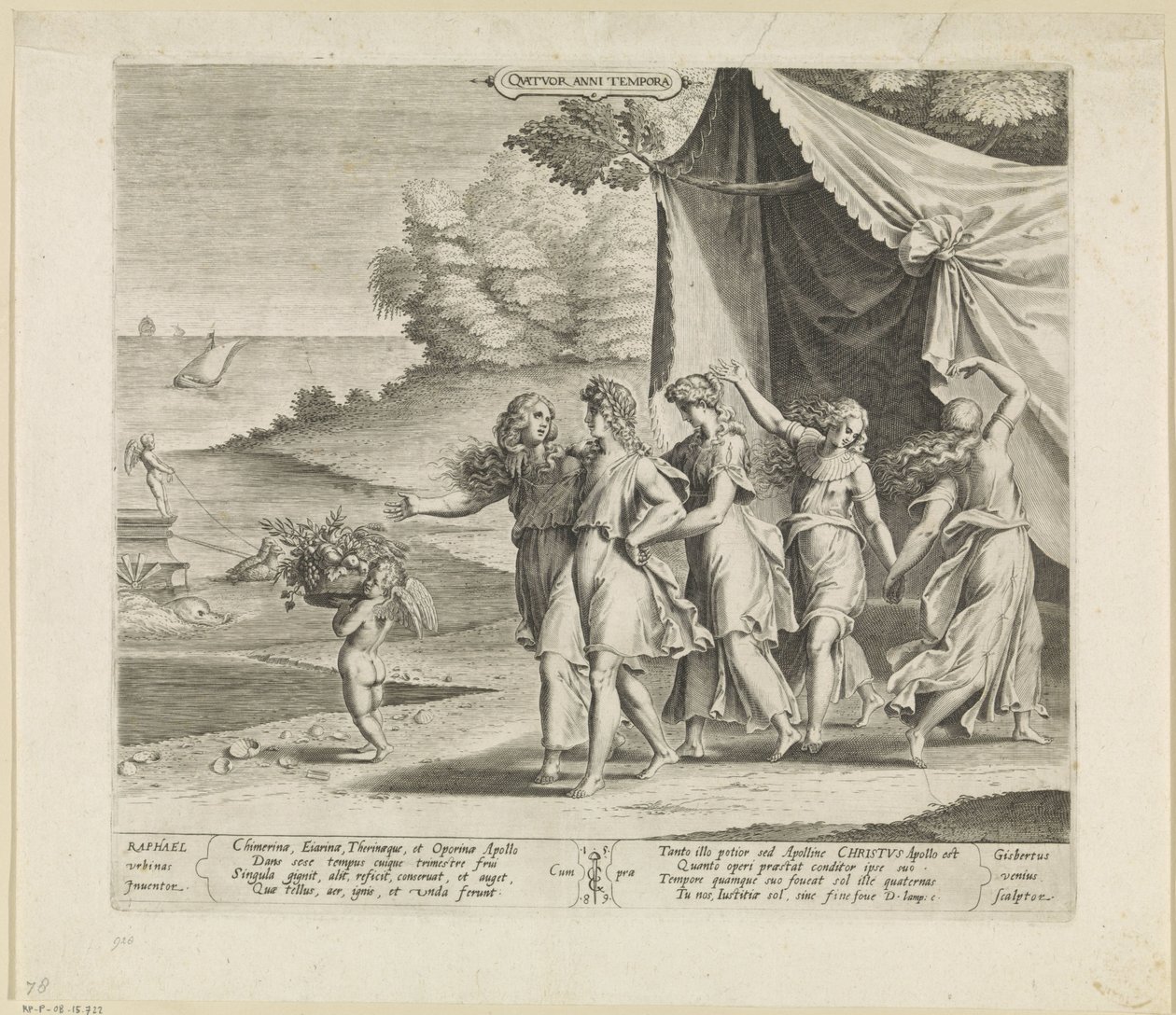 Apollo és a négy évszak Quatro anni tempora (cím a tárgyon) alkotó: Gijsbert Van Veen