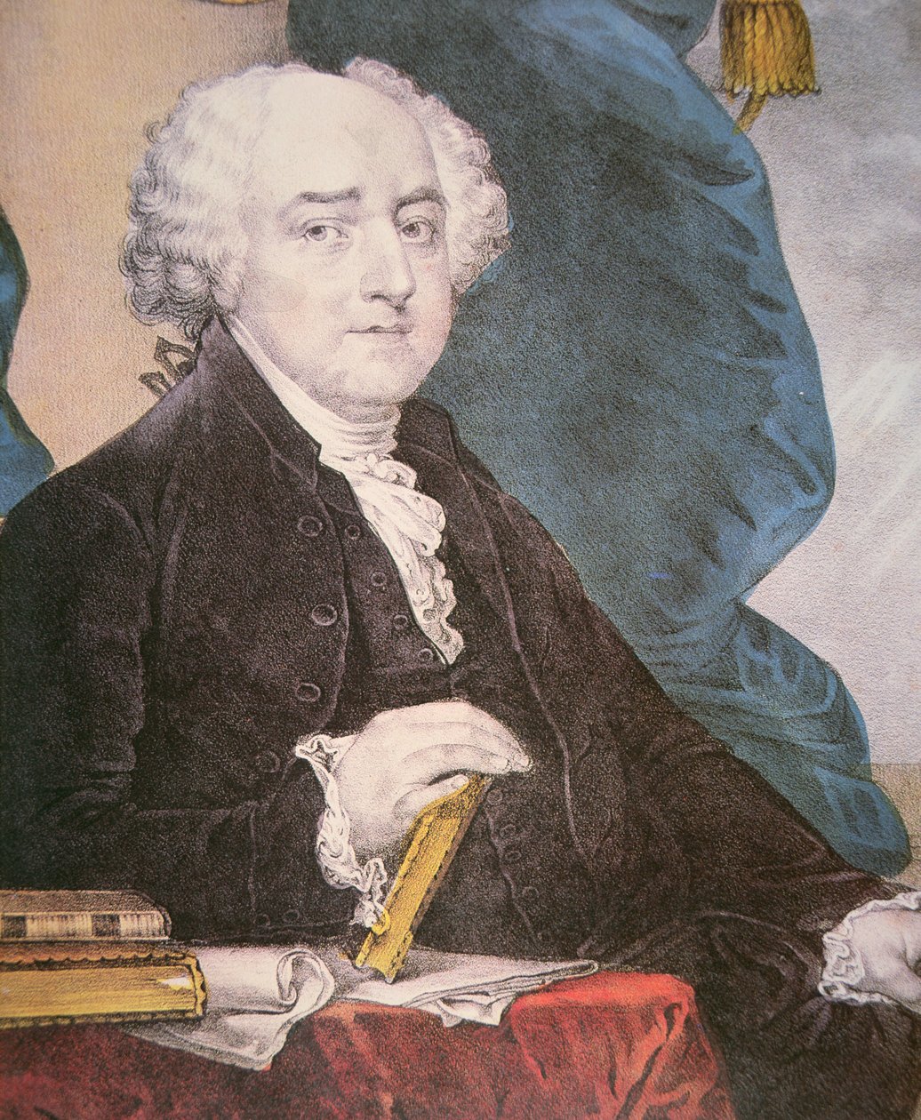 John Adams (1735-1826) Nathaniel Currier (1813-88) kiadásában (színes litó) alkotó: Gilbert (after) Stuart