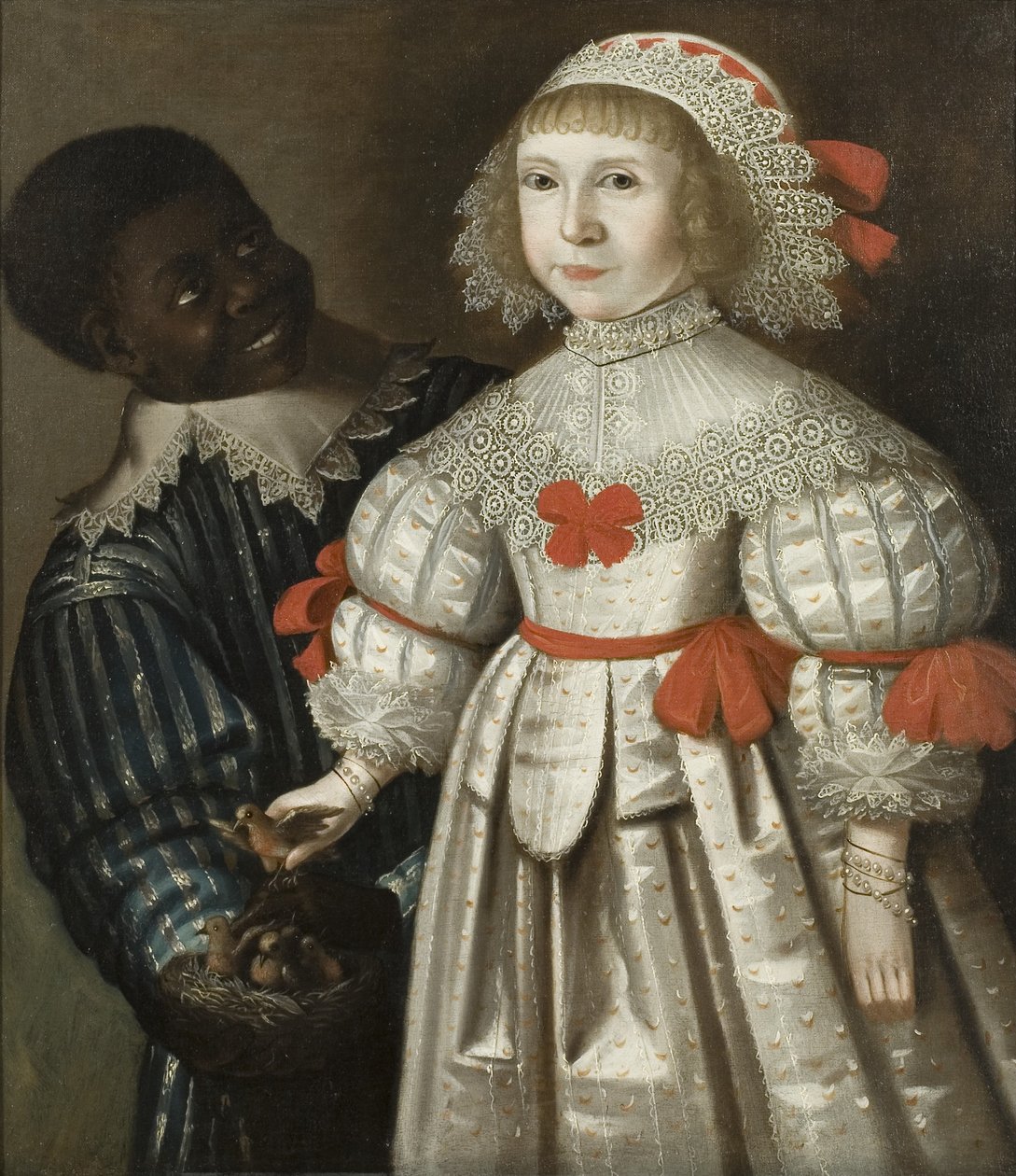 Florence Poulett és Thomas Smyth lánya, az Ashton Courtból, fekete lapjával, 1640 körül (olaj, vászon) alkotó: Gilbert (circle of) Jackson