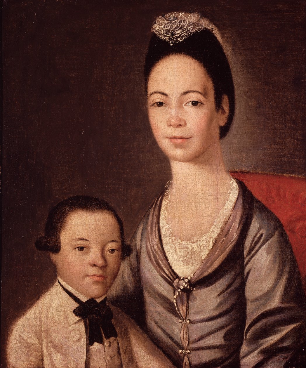Mrs. Aaron Lopez és fia, Joshua alkotó: Gilbert Stuart