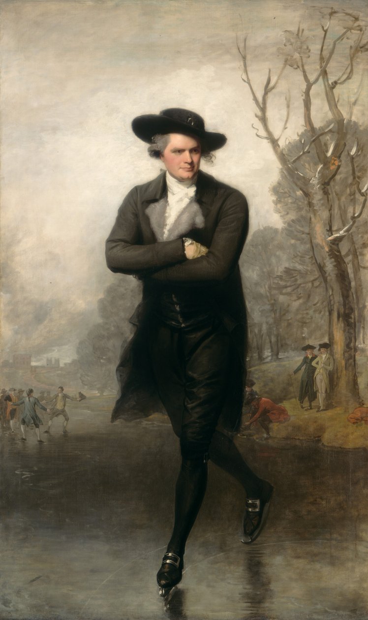 William Grant korcsolyázó portréja, 1782. alkotó: Gilbert Stuart