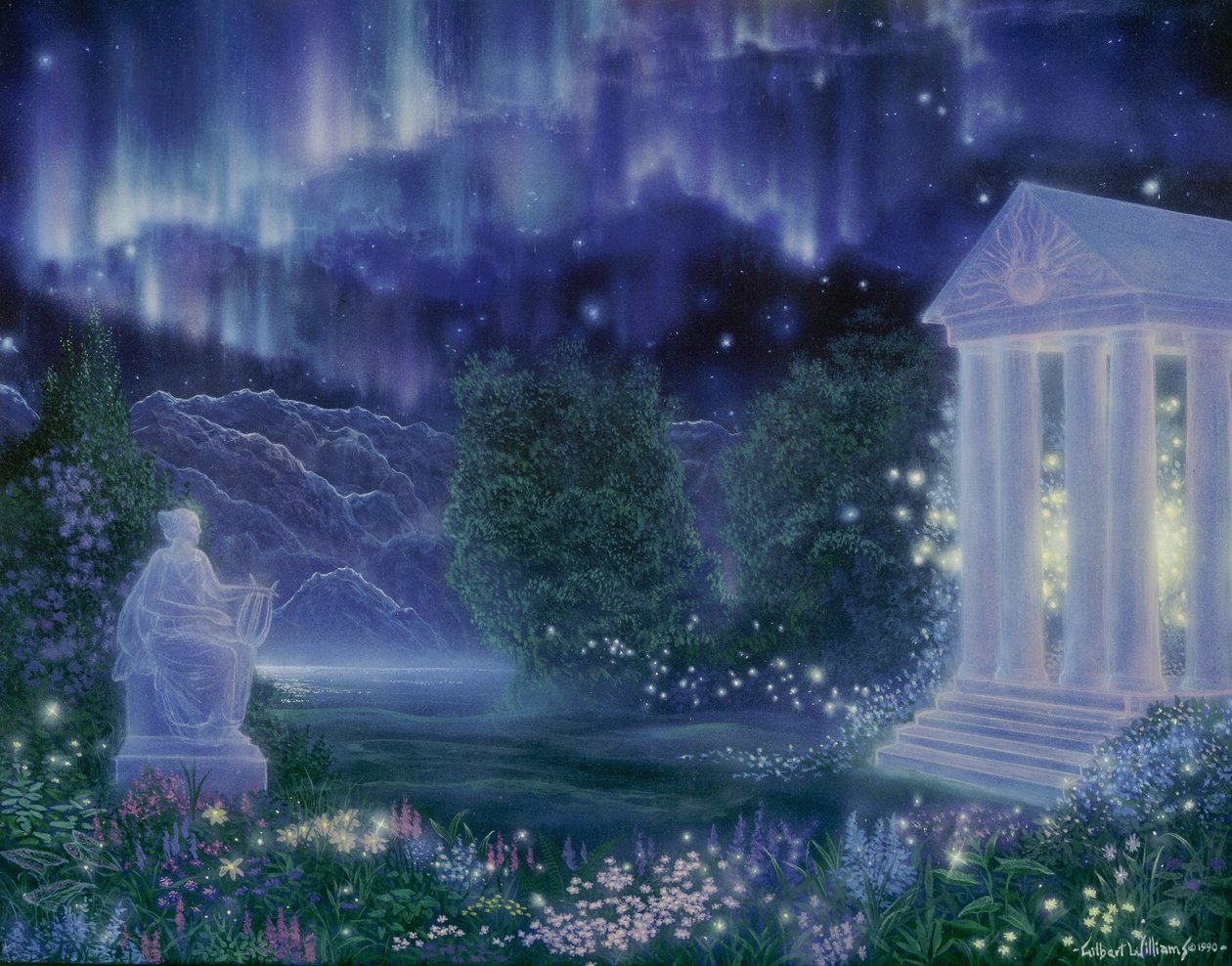 Aurora kert,1990 (akril, vászon) alkotó: Gilbert Williams