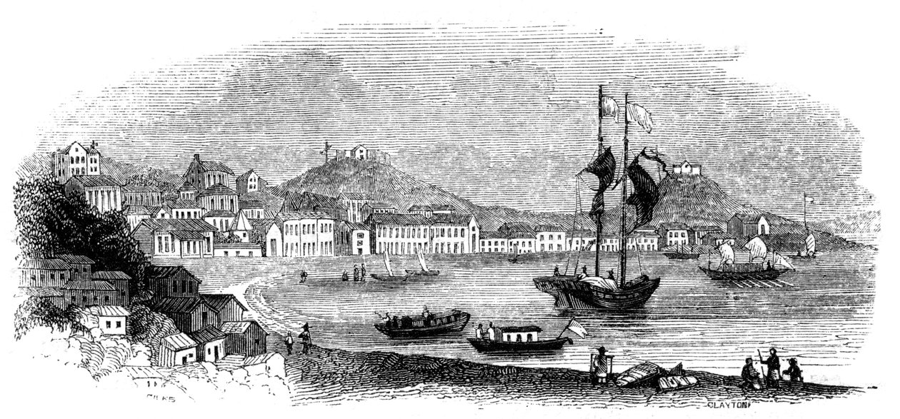 Makaó látképe, 1847 alkotó: Giles