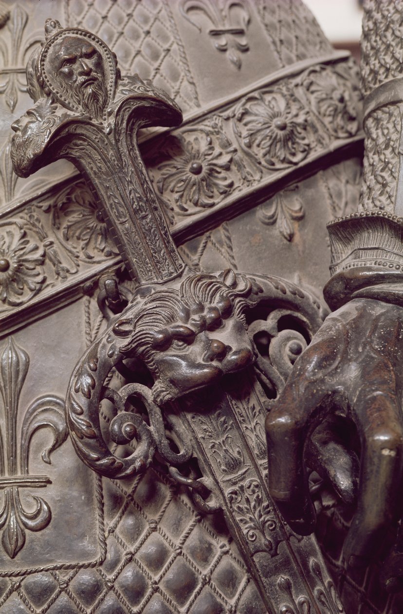 Láncposta kéz részlete, I. Maximilian sírjából 1459-1519 Vischer Péter műhelyében készült c.1460-1529 bronz alkotó: Gilg Sesselschreiber