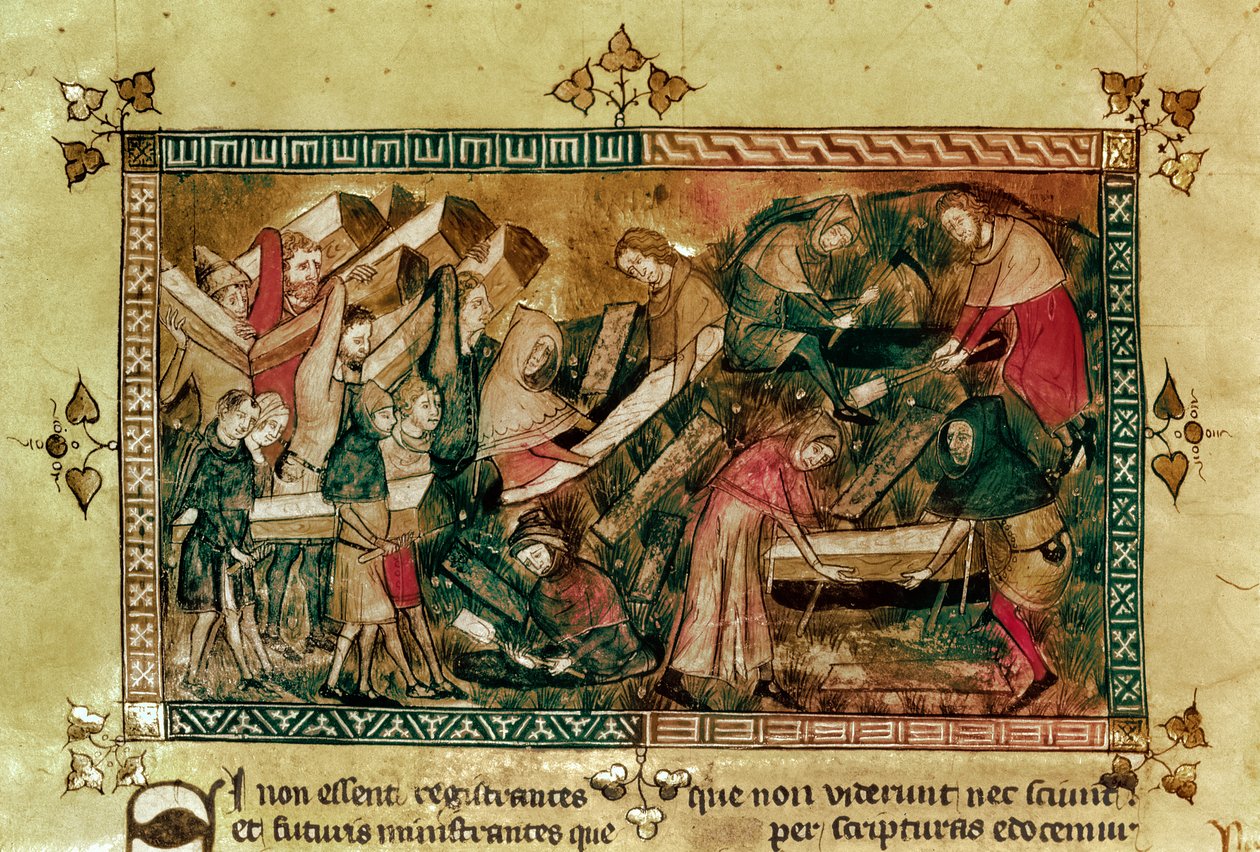 Fekete halál Tournai-ban, 1349 (lásd még 33793) alkotó: Gilles Le Muisit
