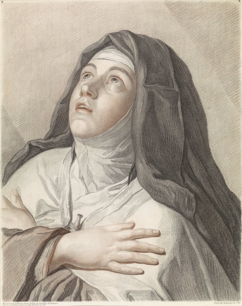 Szent Teréz imában alkotó: Gilles Antoine Demarteau