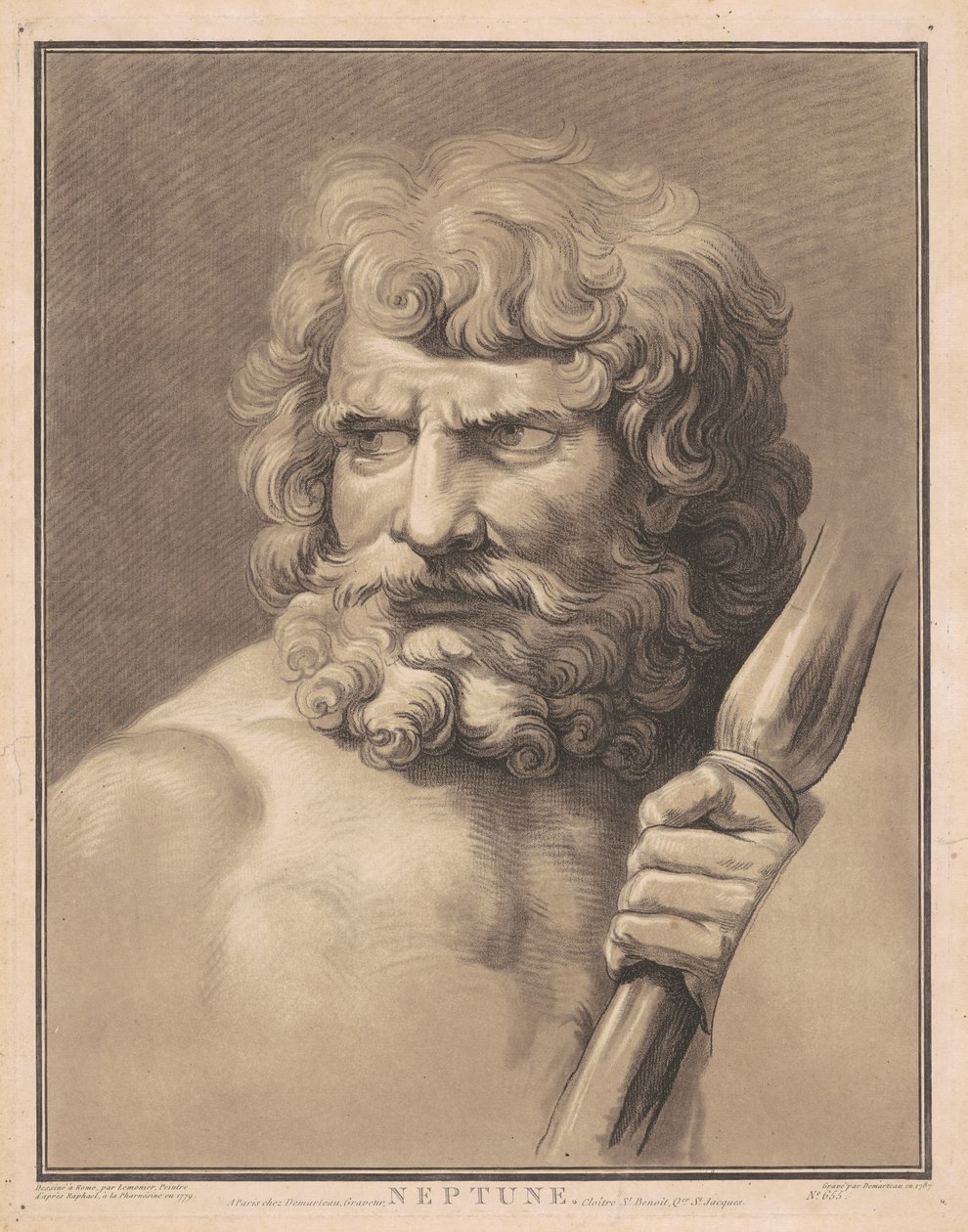 Neptun alkotó: Gilles Antoine Demarteau, after Anicet Charles Gabriel Lemonnier, after Raphael