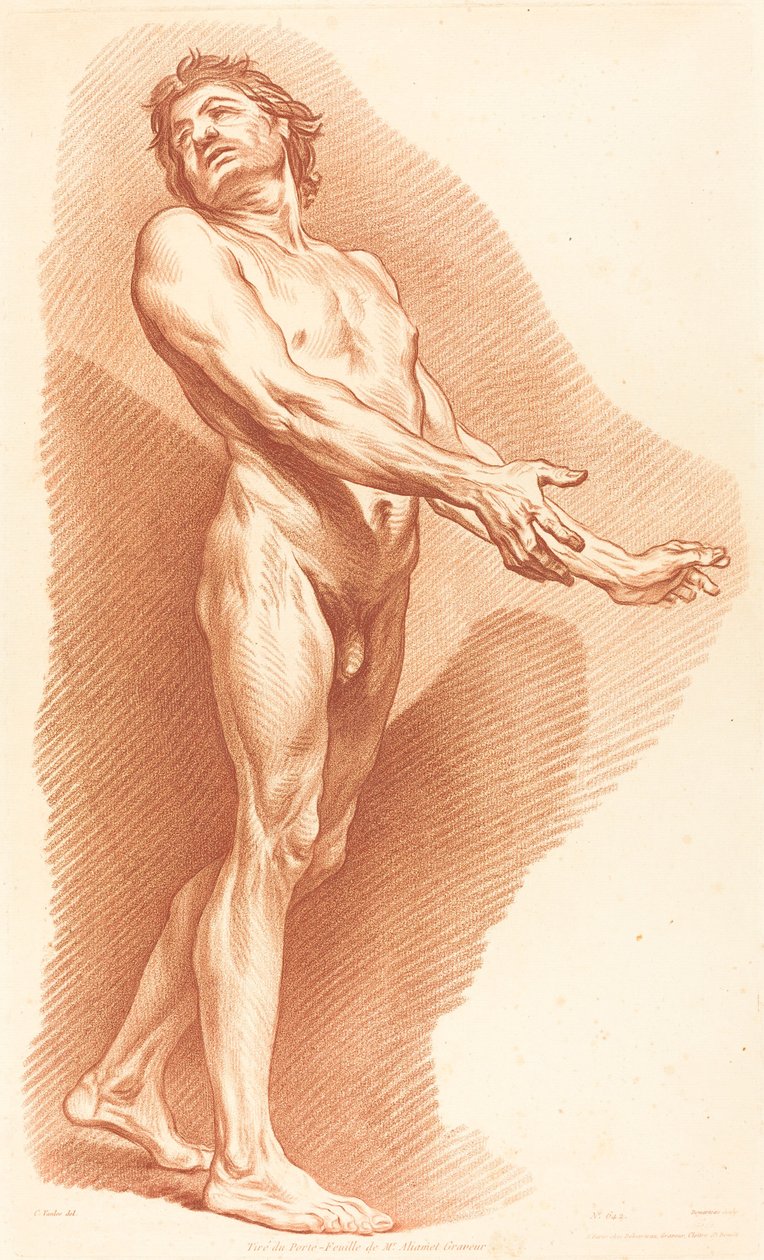 Akadémia (642) alkotó: Gilles Antoine Demarteau after Carle Van Loo