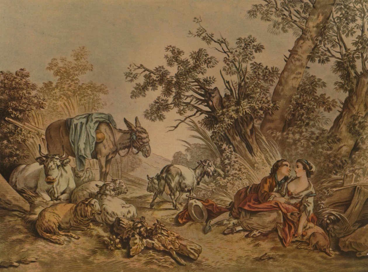 The Great Pastoral, 602. sz., Lelkészi jelenet, 1740-1770, 1913 alkotó: Gilles Demarteau