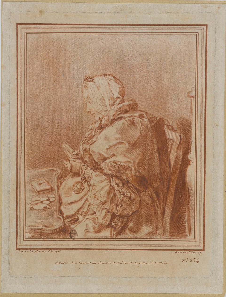 Madame Geoffrin portréja 1699-1777, 1770. alkotó: Gilles Demarteau