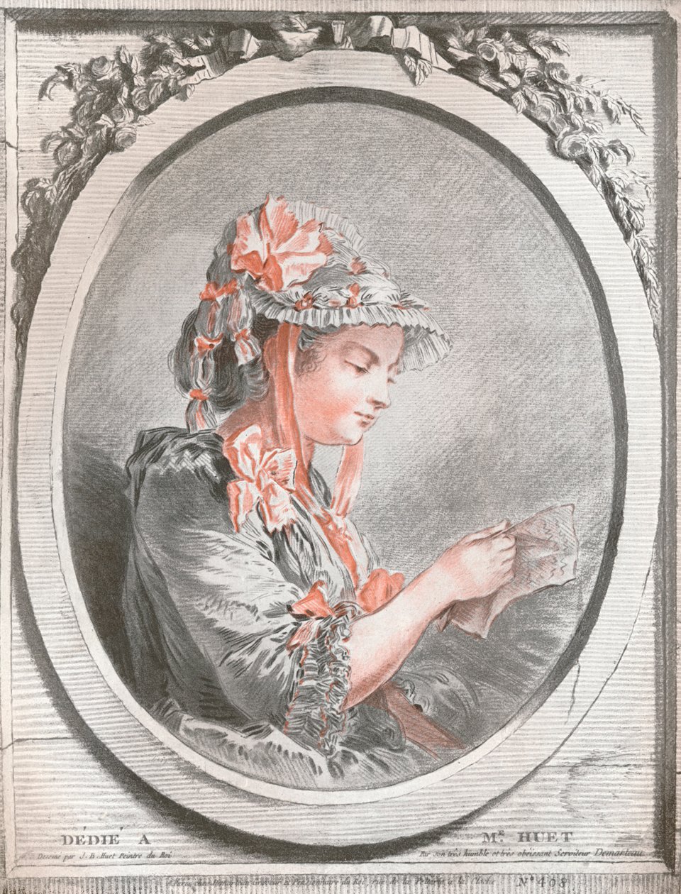 Madame Huet portréja, 1773 alkotó: Gilles Demarteau